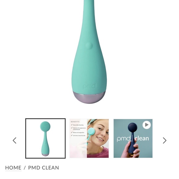PMD Clean Smart Facial Cleansing Device with Silicone Brush & AntiAging Teal EUC - Picture 7 of 9